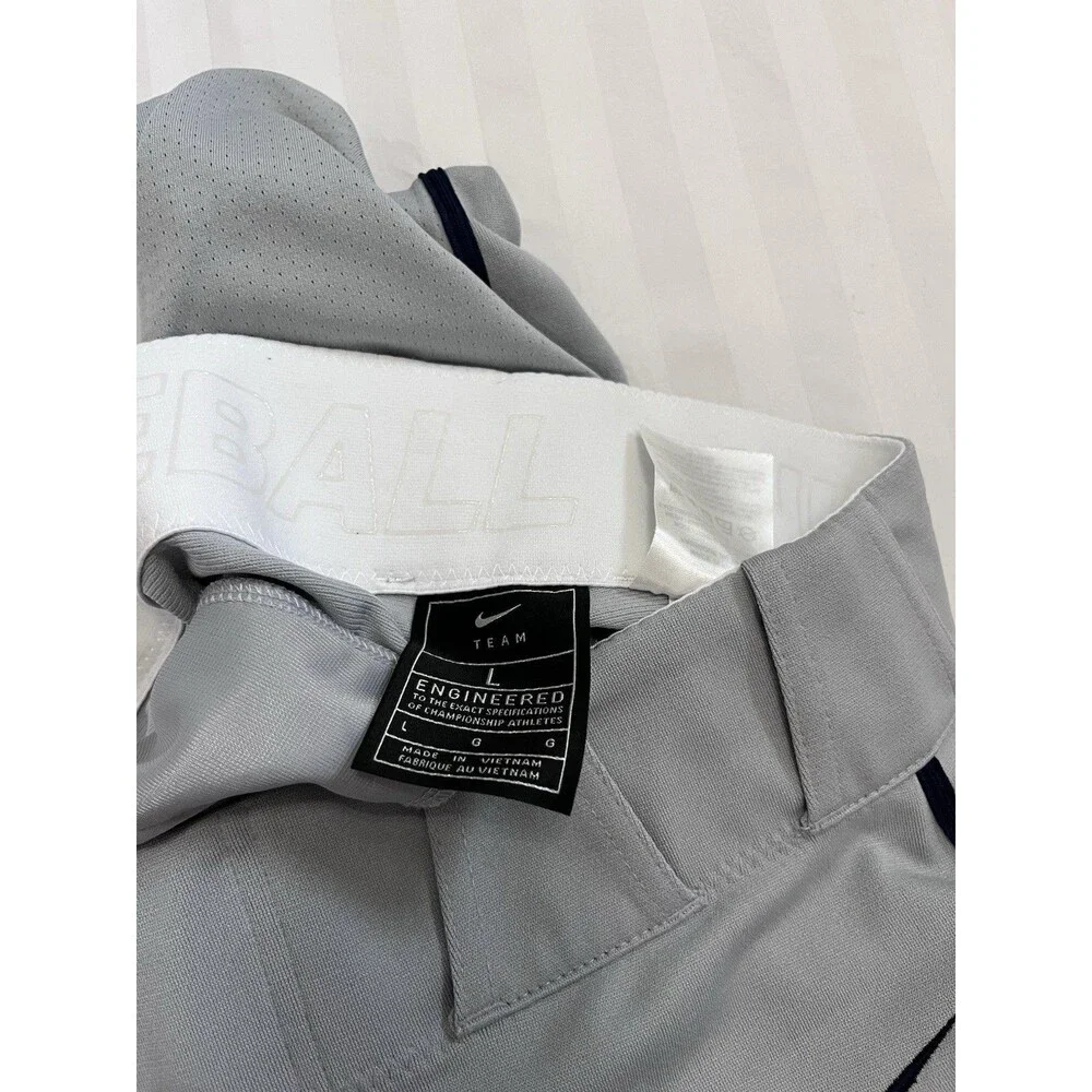 Nike Boys Vapor Select Baseball Pants Large L Gray Piped BQ6444-052 Dri-Fit 3/4